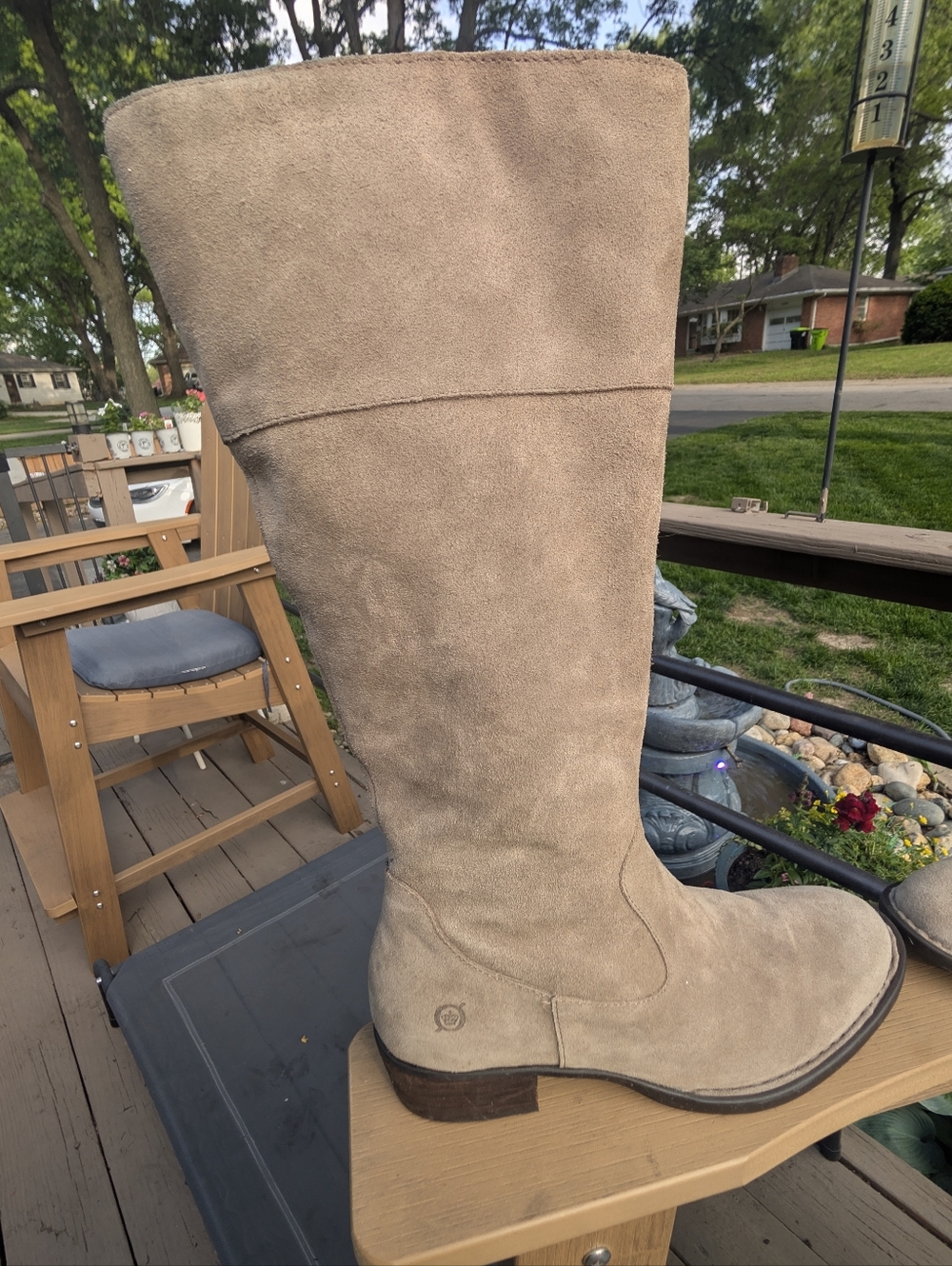 Suede Boots Tall Boots Riding Boots Size 9 - Picture 4 of 12
